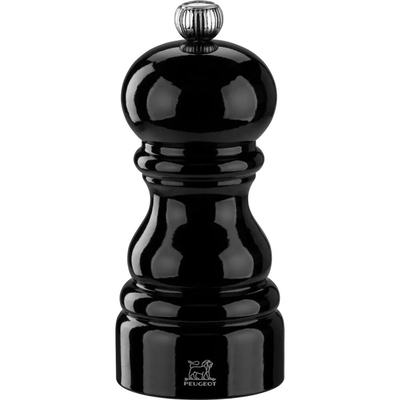 Product Μύλος Μπαχαρικών Peugeot Paris salt 12 cm beech wood Black lacquered base image