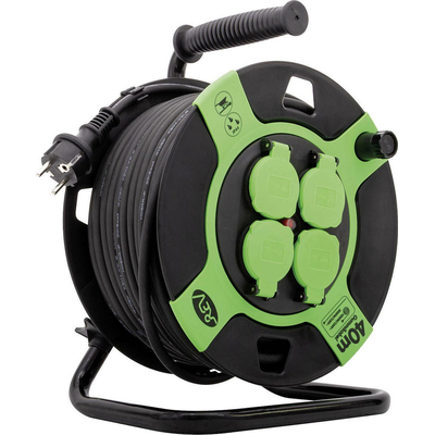 Product Μπαλαντέζα Καρούλι REV Drum Resin 40m IP 44 4-fold Black Green base image