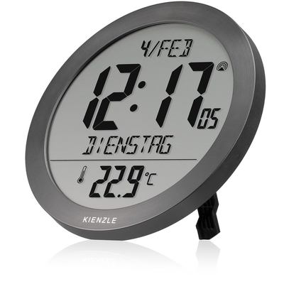 Product Επιτραπέζιο Ρολόι Kienzle DCF Radio-Control. w.Room Temp.Display anthr. base image