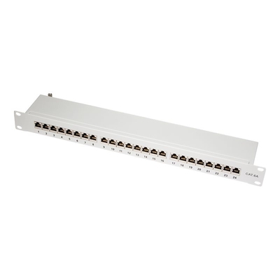 Product Patch Panel Logilink TOE 1U 24-port CAT6A STP Gray base image