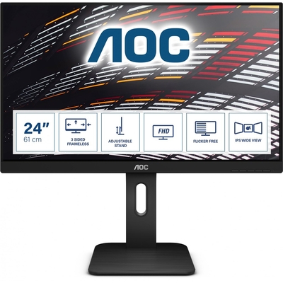 Product Monitor 24" AOC (1920x1200) Pro-line X24P1 HDMI DVI DP VGA Speaker Full HD Black base image