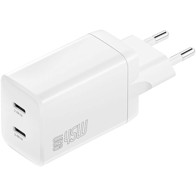 Product Φορτιστής Πρίζας 4Smarts PDPlug Dual 45W GaN 2xC White base image