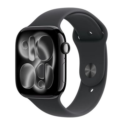 Product Smartwatch Apple Watch Series 11 GPS 42mm Jet Black Aluminium with Black Sport - M/L base image