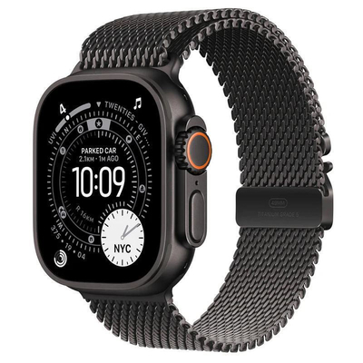 Product Smartwatch Apple Watch Ultra 3 GPS + Cellular 49mm Black Titanium with Black Titanium Milanese - Small base image
