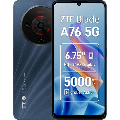 Product Smartphone ZTE Blade A76 5G/4/128GB Black base image