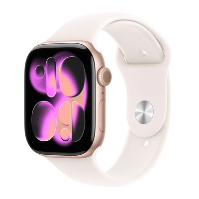 Product Smartwatch Apple Watch Series 11 GPS 46mm Rose Gold Aluminium with Light Blush Sport - M/L base image