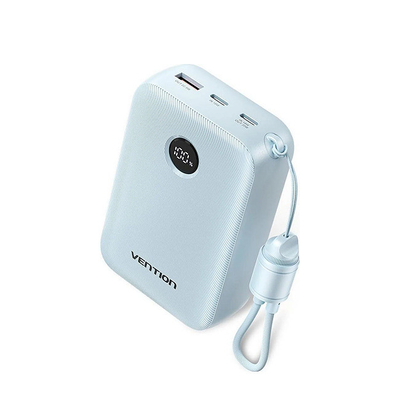 Product Powerbank Vention 20000mAh 2 x USB-C 1x USB-A with display 22.5W Blue base image