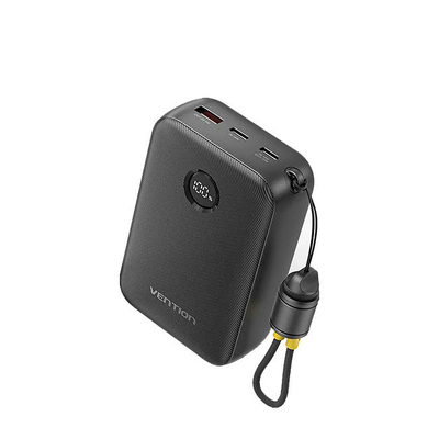 Product Powerbank Vention 20000mAh 2 x USB-C 1x USB-A with display 22.5W Black base image