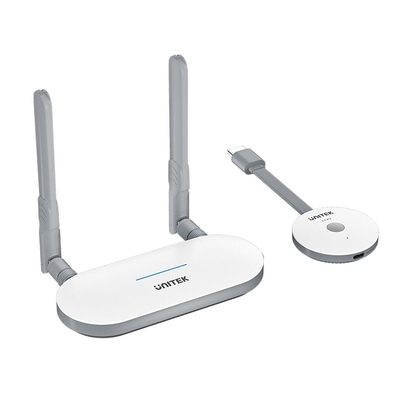 Product Wireless HDMI Transmitter Unitek and Receiver, range up to 50m, white base image