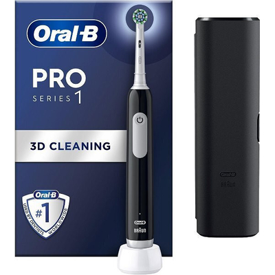 Product Ηλεκτρική Οδοντόβουρτσα Oral-B Pro 1 Black + Etui Black base image