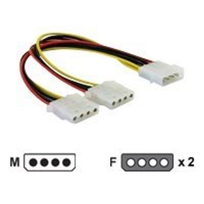 Product Καλώδιο Delock power splitter - internal power supply, 4-pin to internal power supply, 4-pin - 11 cm base image