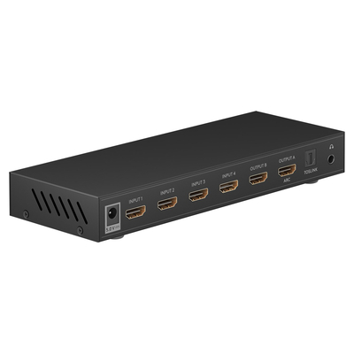 Product KVM Switch Goobay HDMI matrix 58478, 4-in σε 2-out, 4K/30Hz, μαύρο base image