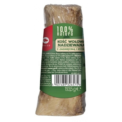 Product Μασητικό Οδοντοφυΐας Σκύλου Maced MACED Bone stuffed with lamb and rice Βοδινό κρέας base image