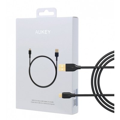 Product Καλώδιο Aukey Cb-Md1 Black Quick Quick Charge Micro Usb-Usb | 1m | 5a | 480 Mbps base image