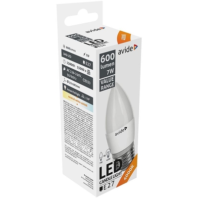 Product Λάμπα LED Avide Value Κερί E27 7W NW 4000K base image