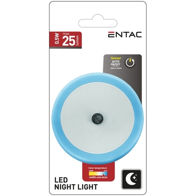 Product Φωτάκι Νυκτός Entac 0.5W Στρογγυλό Ψυχρό Μπλέ base image