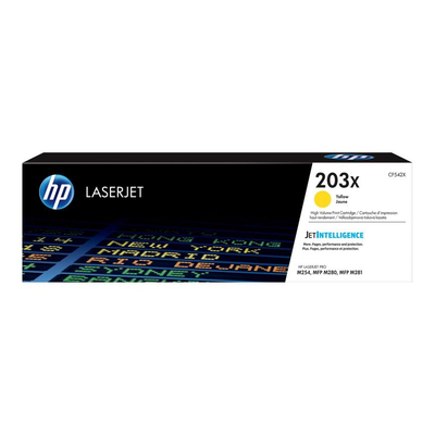 Product Toner HP 203X - High Yield - Yellow - Original - LaserJet (CF542X) base image