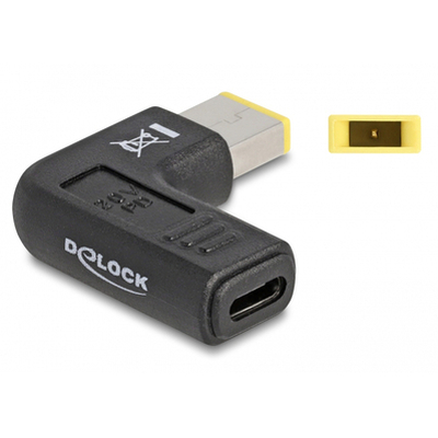 Product Αντάπτορας Τροφοδοσίας Delock 60003 USB-C σε Lenovo 11x4.5mm, 90°, μαύρο base image