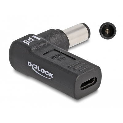 Product Αντάπτορας Τροφοδοσίας Delock 60005, USB-C σε HP 7.4x5mm, 90°, μαύρος base image