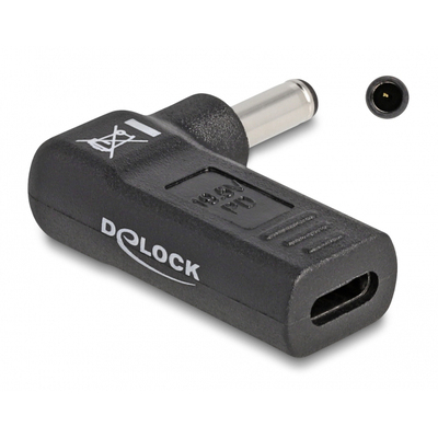 Product Αντάπτορας Τροφοδοσίας Delock 60007, USB-C σε Dell 4.5x3mm, 90°, μαύρος base image