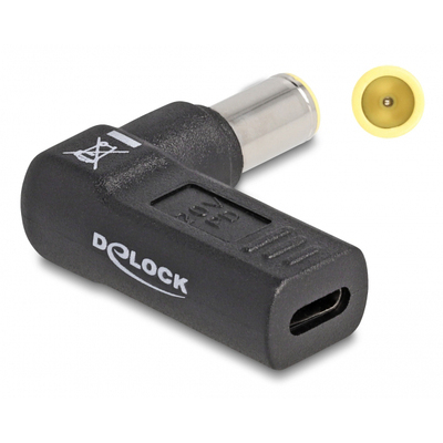 Product Αντάπτορας Τροφοδοσίας Delock 60012, USB-C σε IBM 7.9x5.5mm, 90°, μαύρος base image