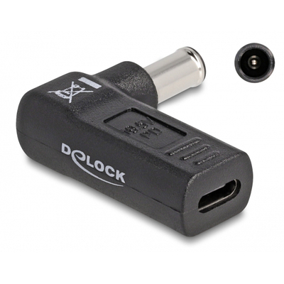 Product Αντάπτορας Τροφοδοσίας Delock 60014, USB-C σε Sony 6x4.3mm, 90°, μαύρος base image