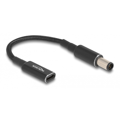 Product Καλώδιo Τροφοδοσίας Delock 60032, Type-C σε HP 7.4x5.0mm, 15cm, μαύρο base image