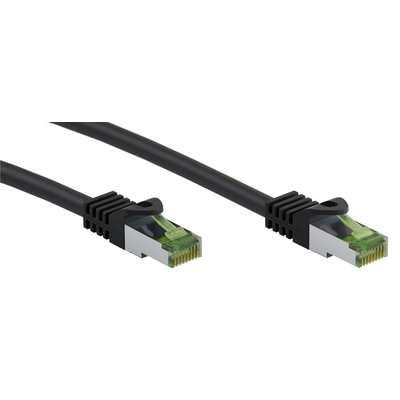 Product Καλώδιο Δικτύου Goobay 61091, CAT 8.1 S/FTP, copper, GHMT, 0.25m, μαύρο base image