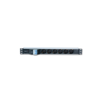 Product Πολύπριζο Techly Rack 19 Inches 1u 250v/16a 6xschuko, 3m base image