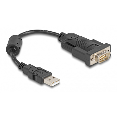 Product Καλώδιο USB Delock σε RS-232 61549, 921.6Kbps, 0.25m, μαύρο base image
