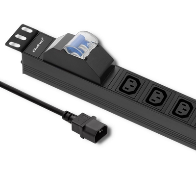 Product Πολύπριζο Qoltec For Rack 19cali | Circuit Breaker | 1u | 10a | Pdu 8xiec C13 | 2m base image