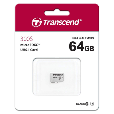 Product Κάρτα Μνήμης ΜicroSDXC 64GB Transcend Class 10 UHS-I U1 base image