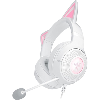 Product Gaming Headset Razer Kraken KITTY V2 - White - RGB - USB 7.1 - Kitty Ears - PC / PS5 / SWITCH base image
