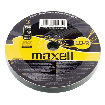 Product CD-R Maxell 624034-41, 700ΜΒ, 80min, 52x speed, spindle pack 10τμχ base image