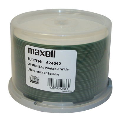 Product CD-R Maxell 624042, 700ΜΒ, 80min, 52x speed, spindle, 50τμχ base image