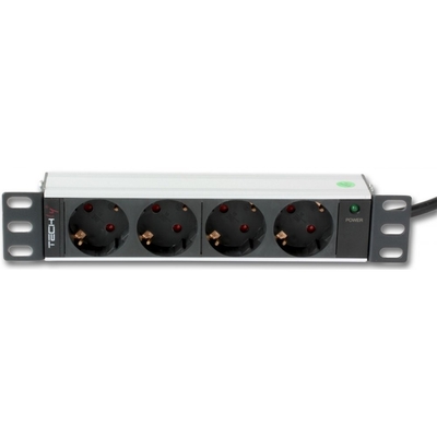 Product Πολύπριζο Techly Rack 10 1u 250v/16a 4xschuko, 1.8m base image