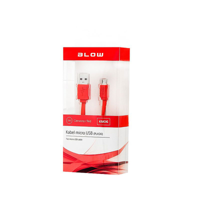 Product Καλώδιο USB Blow σε microUSB B 1m Κόκκινο base image
