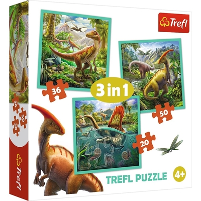 Product Παζλ Trefl 3in1 - Dinosaurs base image