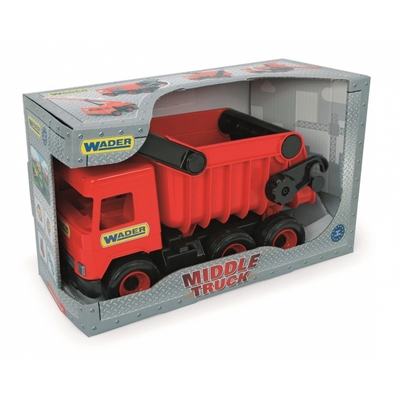 Product Όχημα Εργασίας Wader Middle Truck Tip- Lorry Red In Box 38 Cm base image