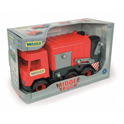 Product Όχημα Εργασίας Wader Middle Truck Garbage Truck Red 38 Cm In Box base image