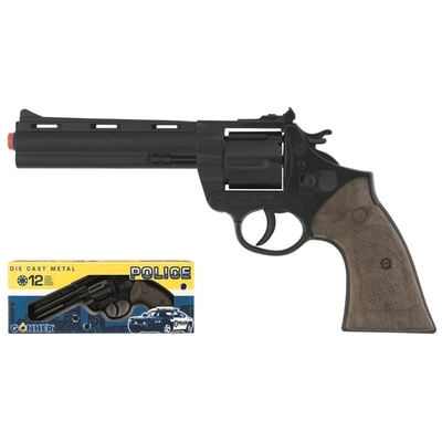 Product Παιδικό Όπλο Δράσης Pulio Police Revolver Metal 12 Cartrige Gonher 123/6 base image