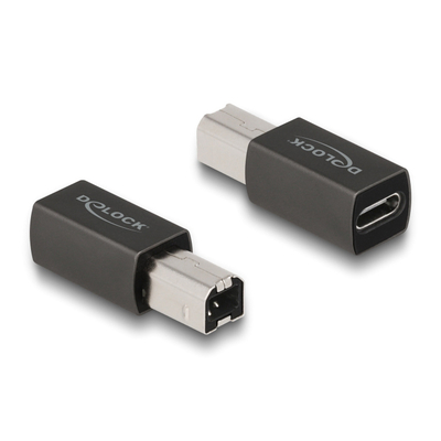 Product Αντάπτορας USB Delock USB-C θηλυκό σε USB Type-B αρσενικό 65839, γκρι base image