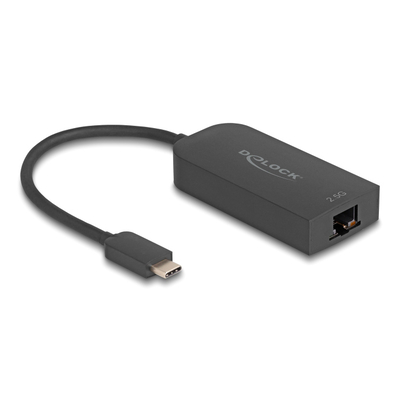Product Αντάπτορας Δικτύου USB Delock 66046, USB-C, 2.5Gbps Ethernet, Μαύρος base image
