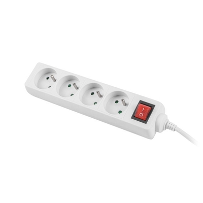 Product Πολύπριζο Lanberg 1.5m, White, 4 Sockets, With Switch, Cable Made Of Solid Copper base image