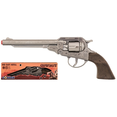 Product Παιδικό Όπλο Δράσης Pulio Cowboy Revolver Metal 8 Rounds Gonher 88/0 base image