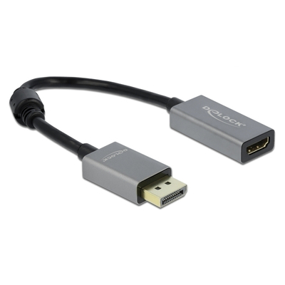 Product Αντάπτορας DisplayPort Delock 1.4 σε HDMI 66436, 4K/60Hz, active, γκρι base image