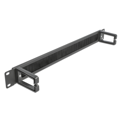 Product Αξεσουάρ για Καμπίνες Rack Delock Cable Management 66486, 19"/1U 2X Γάντζοι & Βούρτσα, Μαύρο base image