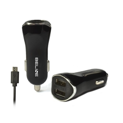 Product Φορτιστής Αυτοκινήτου Beline 2xusb + Microusb 2.1a Black base image