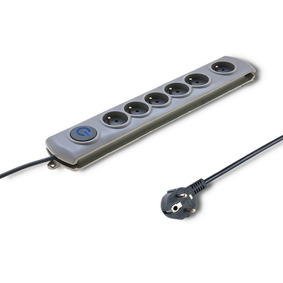 Product Πολύπριζο Ασφαλείας Qoltec Quick Switch 6 Sockets 3m Gray base image
