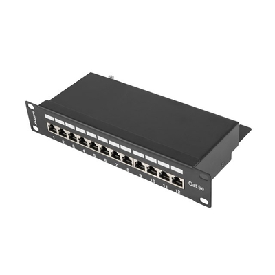 Product Patch Panel Lanberg 12 Port 1U 10" cat.5e Black base image
